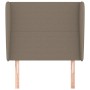 Cabecero con orejas de tela gris taupe 103x23x118/128 cm de vidaXL, Cabeceros y pies de cama - Ref: Foro24-3117670, Precio: 8...