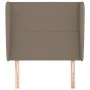 Cabecero con orejas de tela gris taupe 103x23x118/128 cm de vidaXL, Cabeceros y pies de cama - Ref: Foro24-3117670, Precio: 8...