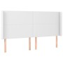 Cabecero con orejas cuero sintético blanco 183x23x118/128cm de vidaXL, Cabeceros y pies de cama - Ref: Foro24-3117779, Precio...