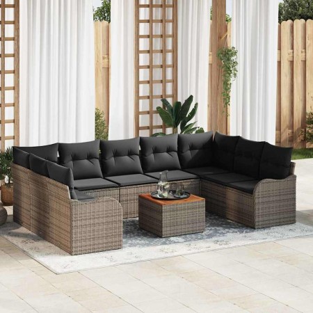 Conjunto de sofá de jardín 10 pcs Gris en Sofás de exterior | Comprar online en Foru.es