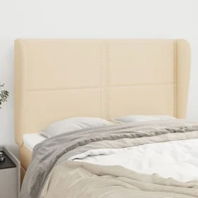 Headboard with cream fabric ears 147x23x118/128 cm by vidaXL, Headboards and footboards - Ref: Foro24-3117819, Price: 99,56 €...