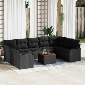 Conjunto de sofá de jardín 10 pcs Negro en Sofás de exterior | Comprar online en Foru.es