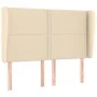 Headboard with cream fabric ears 147x23x118/128 cm by vidaXL, Headboards and footboards - Ref: Foro24-3117819, Price: 99,56 €...