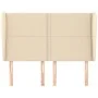 Headboard with cream fabric ears 147x23x118/128 cm by vidaXL, Headboards and footboards - Ref: Foro24-3117819, Price: 99,56 €...