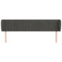 Cabecero de terciopelo gris oscuro 183x23x78/88 cm de vidaXL, Cabeceros y pies de cama - Ref: Foro24-3117443, Precio: 70,49 €...
