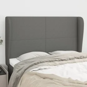 Headboard with dark gray fabric ears 147x23x118/128 cm by vidaXL, Headboards and footboards - Ref: Foro24-3117675, Price: 137...