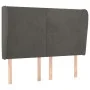 Cabecero con orejas de terciopelo gris oscuro 147x23x118/128 cm de vidaXL, Cabeceros y pies de cama - Ref: Foro24-3117725, Pr...
