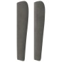Cabecero con orejas de terciopelo gris oscuro 147x23x118/128 cm de vidaXL, Cabeceros y pies de cama - Ref: Foro24-3117725, Pr...