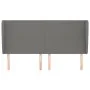 Headboard with dark gray fabric ears 203x23x118/128 cm by vidaXL, Headboards and footboards - Ref: Foro24-3117699, Price: 140...