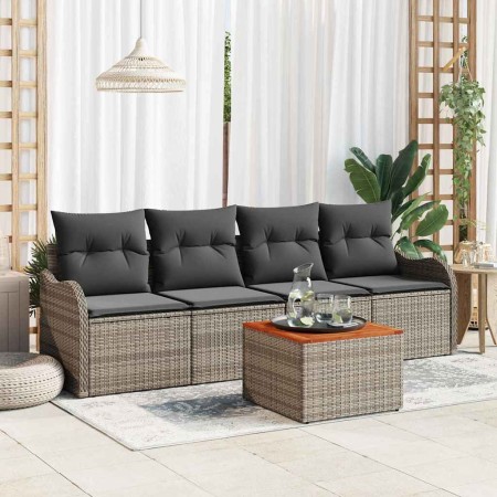 Conjunto de sofá de jardín 5 pcs Gris en Sofás de exterior | Comprar online en Foru.es