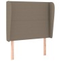 Cabecero con orejas de tela gris taupe 83x23x118/128 cm de vidaXL, Cabeceros y pies de cama - Ref: Foro24-3117654, Precio: 82...