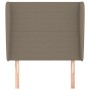 Cabecero con orejas de tela gris taupe 83x23x118/128 cm de vidaXL, Cabeceros y pies de cama - Ref: Foro24-3117654, Precio: 82...
