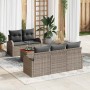 Conjunto de sofás de jardín 6 pcs Gris ratán sintético en Sofás de exterior | Comprar online en Foru.es