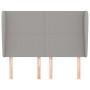 Cabecero con orejas de tela gris claro 147x23x118/128 cm de vidaXL, Cabeceros y pies de cama - Ref: Foro24-3117674, Precio: 1...