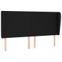 Cabecero con orejas de tela negro 163x23x118/128 cm de vidaXL, Cabeceros y pies de cama - Ref: Foro24-3117684, Precio: 119,64...