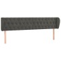 Cabecero de terciopelo gris oscuro 183x23x78/88 cm de vidaXL, Cabeceros y pies de cama - Ref: Foro24-3117541, Precio: 79,50 €...