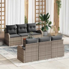 Conjunto de sofá de jardín 7 pcs Gris en Sofás de exterior | Comprar online en Foru.es