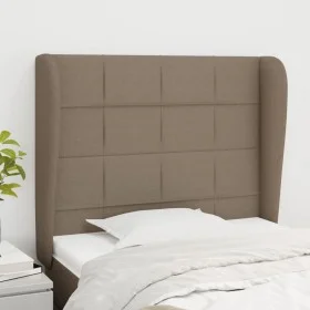 Cabecero con orejas de tela gris taupe 93x23x118/128 cm de vidaXL, Cabeceros y pies de cama - Ref: Foro24-3117942, Precio: 83...