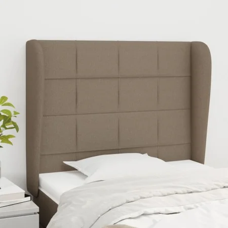 Cabecero con orejas de tela gris taupe 93x23x118/128 cm de vidaXL, Cabeceros y pies de cama - Ref: Foro24-3117942, Precio: 83...