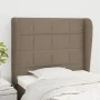 Cabecero con orejas de tela gris taupe 93x23x118/128 cm de vidaXL, Cabeceros y pies de cama - Ref: Foro24-3117942, Precio: 83...