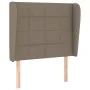 Cabecero con orejas de tela gris taupe 93x23x118/128 cm de vidaXL, Cabeceros y pies de cama - Ref: Foro24-3117942, Precio: 83...