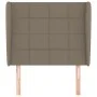 Cabecero con orejas de tela gris taupe 93x23x118/128 cm de vidaXL, Cabeceros y pies de cama - Ref: Foro24-3117942, Precio: 83...