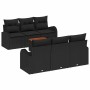 Conjunto de sofás de jardín 7 pcs Negro ratán sintético en Sofás de exterior | Comprar online en Foru.es