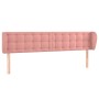 Cabecero de terciopelo rosa 203x23x78/88 cm de vidaXL, Cabeceros y pies de cama - Ref: Foro24-3117649, Precio: 73,08 €, Descu...