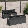 Conjunto de sofás de jardín 7 pcs Negro ratán sintético en Sofás de exterior | Comprar online en Foru.es