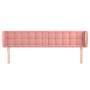 Cabecero de terciopelo rosa 203x23x78/88 cm de vidaXL, Cabeceros y pies de cama - Ref: Foro24-3117649, Precio: 73,08 €, Descu...