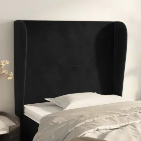 Kopfteil mit Ohren aus schwarzem Samt, 93 x 23 x 118/128 cm von vidaXL, Kopf- und Fußteile - Ref: Foro24-3117714, Preis: 82,7...