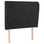 Cabecero con orejas de terciopelo negro 93x23x118/128 cm de vidaXL, Cabeceros y pies de cama - Ref: Foro24-3117714, Precio: 8...