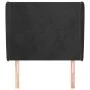 Cabecero con orejas de terciopelo negro 93x23x118/128 cm de vidaXL, Cabeceros y pies de cama - Ref: Foro24-3117714, Precio: 8...