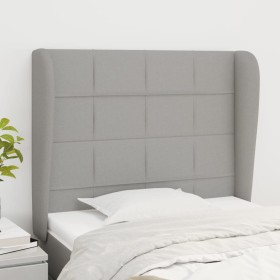 Cabecero con orejas de tela gris claro 93x23x118/128 cm de vidaXL, Cabeceros y pies de cama - Ref: Foro24-3117938, Precio: 73...