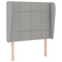 Cabecero con orejas de tela gris claro 93x23x118/128 cm de vidaXL, Cabeceros y pies de cama - Ref: Foro24-3117938, Precio: 73...