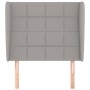 Cabecero con orejas de tela gris claro 93x23x118/128 cm de vidaXL, Cabeceros y pies de cama - Ref: Foro24-3117938, Precio: 73...