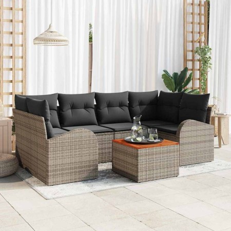 Conjunto de sofá de jardín 7 pcs Gris en Sofás de exterior | Comprar online en Foru.es