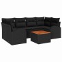 Conjunto de sofá de jardín 7 pcs Negro en Sofás de exterior | Comprar online en Foru.es