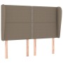 Cabecero con orejas de tela gris taupe 147x23x118/128 cm de vidaXL, Cabeceros y pies de cama - Ref: Foro24-3117818, Precio: 1...