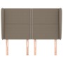 Cabecero con orejas de tela gris taupe 147x23x118/128 cm de vidaXL, Cabeceros y pies de cama - Ref: Foro24-3117818, Precio: 1...