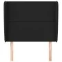 Cabecero con orejas de cuero sintético negro 103x23x118/128cm de vidaXL, Cabeceros y pies de cama - Ref: Foro24-3117760, Prec...