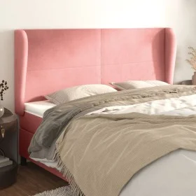 Headboard with pink velvet ears 183x23x118/128 cm by vidaXL, Headboards and footboards - Ref: Foro24-3117741, Price: 140,64 €...