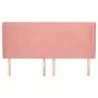 Headboard with pink velvet ears 183x23x118/128 cm by vidaXL, Headboards and footboards - Ref: Foro24-3117741, Price: 140,64 €...