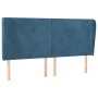 Headboard with dark blue velvet ears 163x23x118/128 cm by vidaXL, Headboards and footboards - Ref: Foro24-3117734, Price: 140...