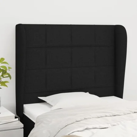 Kopfteil mit schwarzen Stoffohren 83x23x118/128 cm von vidaXL, Kopf- und Fußteile - Ref: Foro24-3117932, Preis: 67,94 €, Raba...