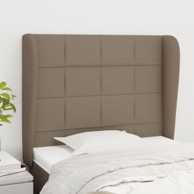 Cabecero con orejas de tela gris taupe 83x23x118/128 cm de vidaXL, Cabeceros y pies de cama - Ref: Foro24-3117934, Precio: 65...