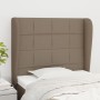 Cabecero con orejas de tela gris taupe 83x23x118/128 cm de vidaXL, Cabeceros y pies de cama - Ref: Foro24-3117934, Precio: 65...