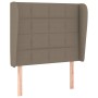 Cabecero con orejas de tela gris taupe 83x23x118/128 cm de vidaXL, Cabeceros y pies de cama - Ref: Foro24-3117934, Precio: 65...