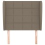 Cabecero con orejas de tela gris taupe 83x23x118/128 cm de vidaXL, Cabeceros y pies de cama - Ref: Foro24-3117934, Precio: 65...