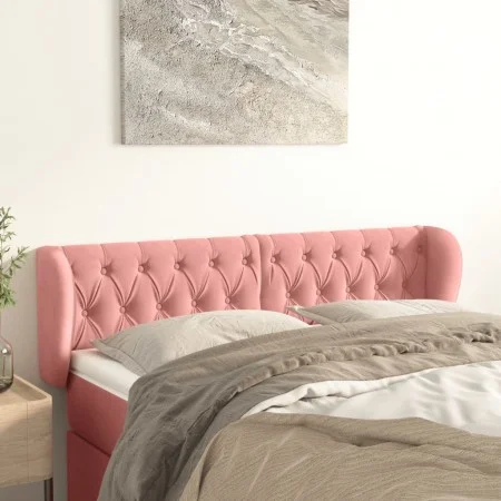 Rosa Samtkopfteil 163x23x78/88 cm von vidaXL, Kopf- und Fußteile - Ref: Foro24-3117539, Preis: 77,03 €, Rabatt: %